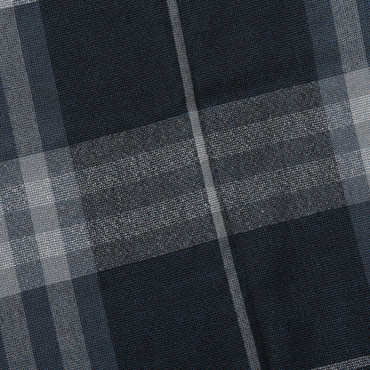 Burberry Merino Wool Cashmere Giant Check Lightweight Scarf Dark Navy 4 of 5