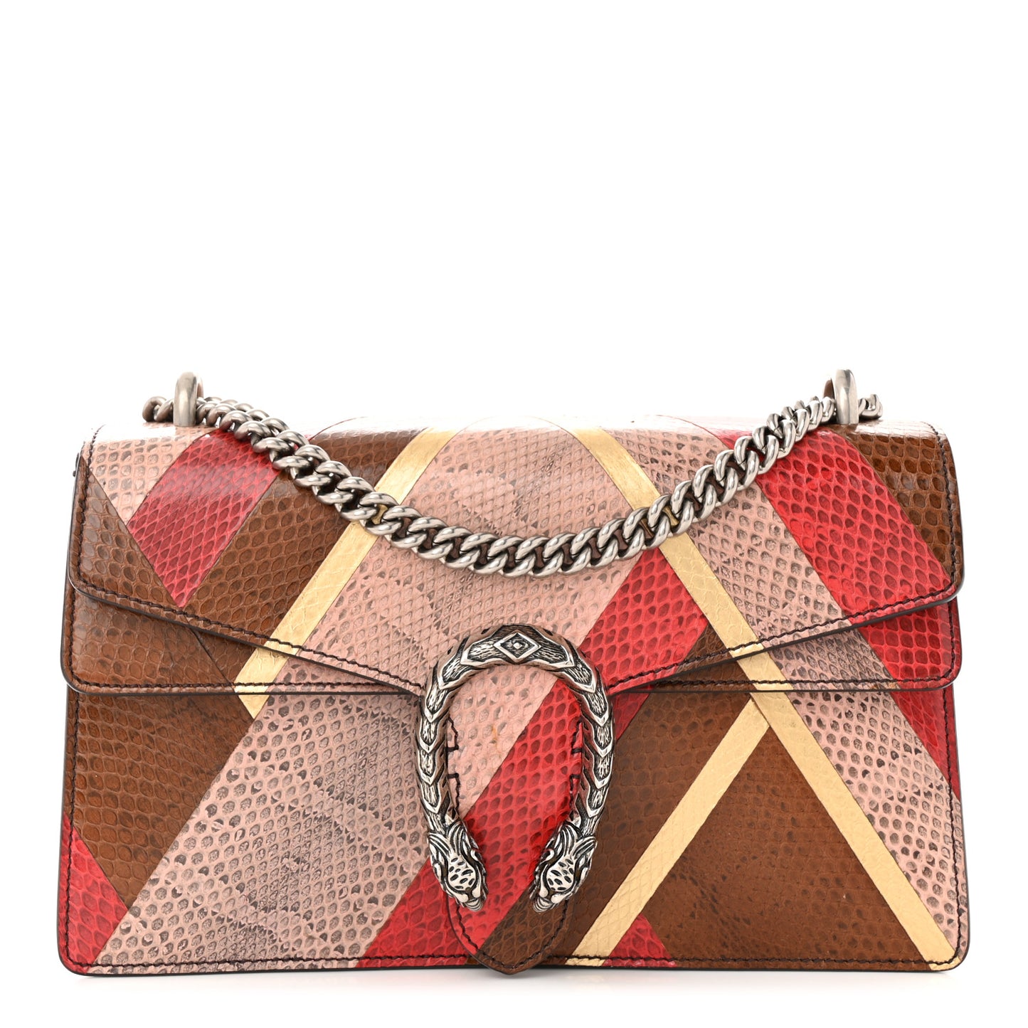Ayers Snakeskin Chevron Small Dionysus Shoulder Bag Pink