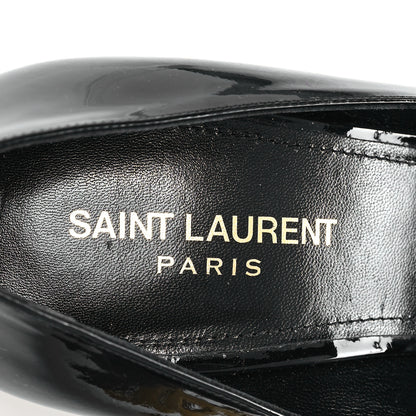 Saint Laurent Vernice Chiffon Opyum 110 Pumps  40 Black Gold 8 of 10
