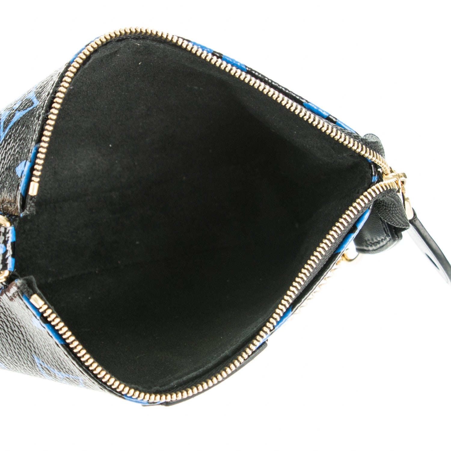 Louis Vuitton Colored Monogram Mini Pochette Accessories Blue Black 5 of 7