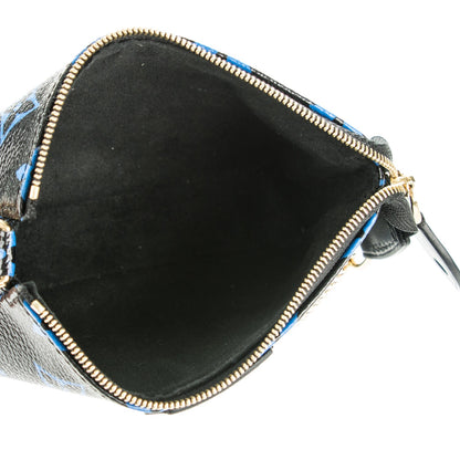 Louis Vuitton Colored Monogram Mini Pochette Accessories Blue Black 5 of 7