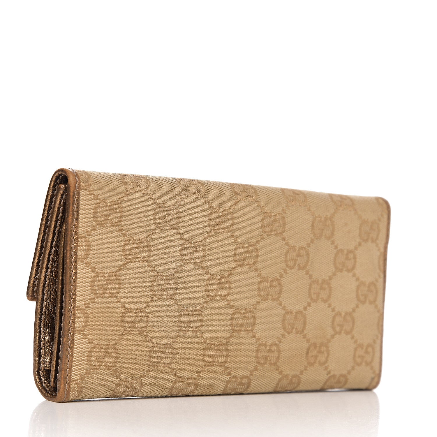 Gucci Monogram Princy Continental Wallet Gold 2 of 8