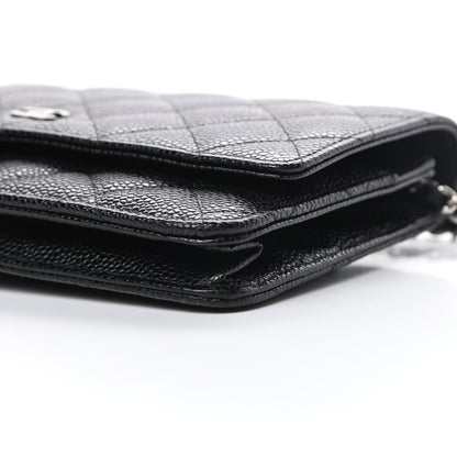 Chanel Caviar Quilted Wallet On Chain WOC Black 11 of 12