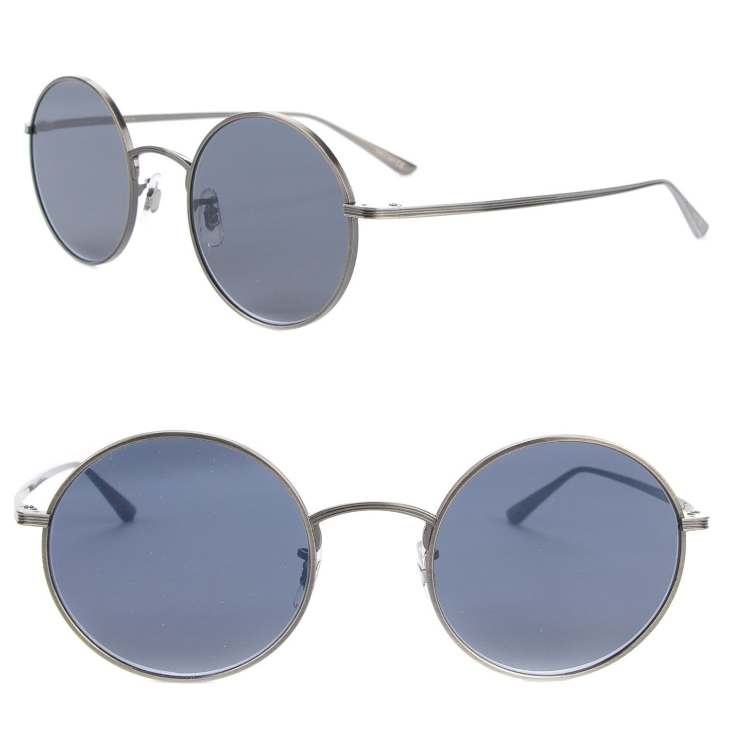 Oliver Peoples The Row After Midnight Round Sunglasses Pewter Blue 1 of 8