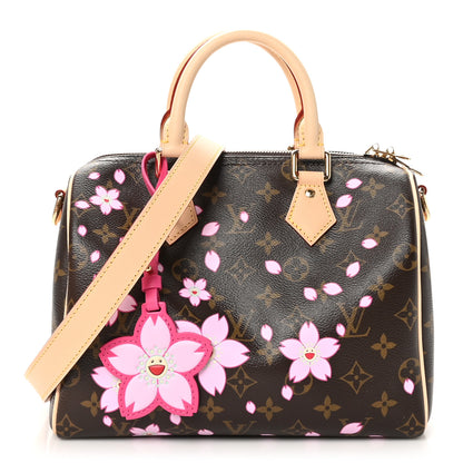 Louis Vuitton LV X TM Monogram Cherry Blossom Speedy Bandouliere 25 Sakura Brown 1 of 10