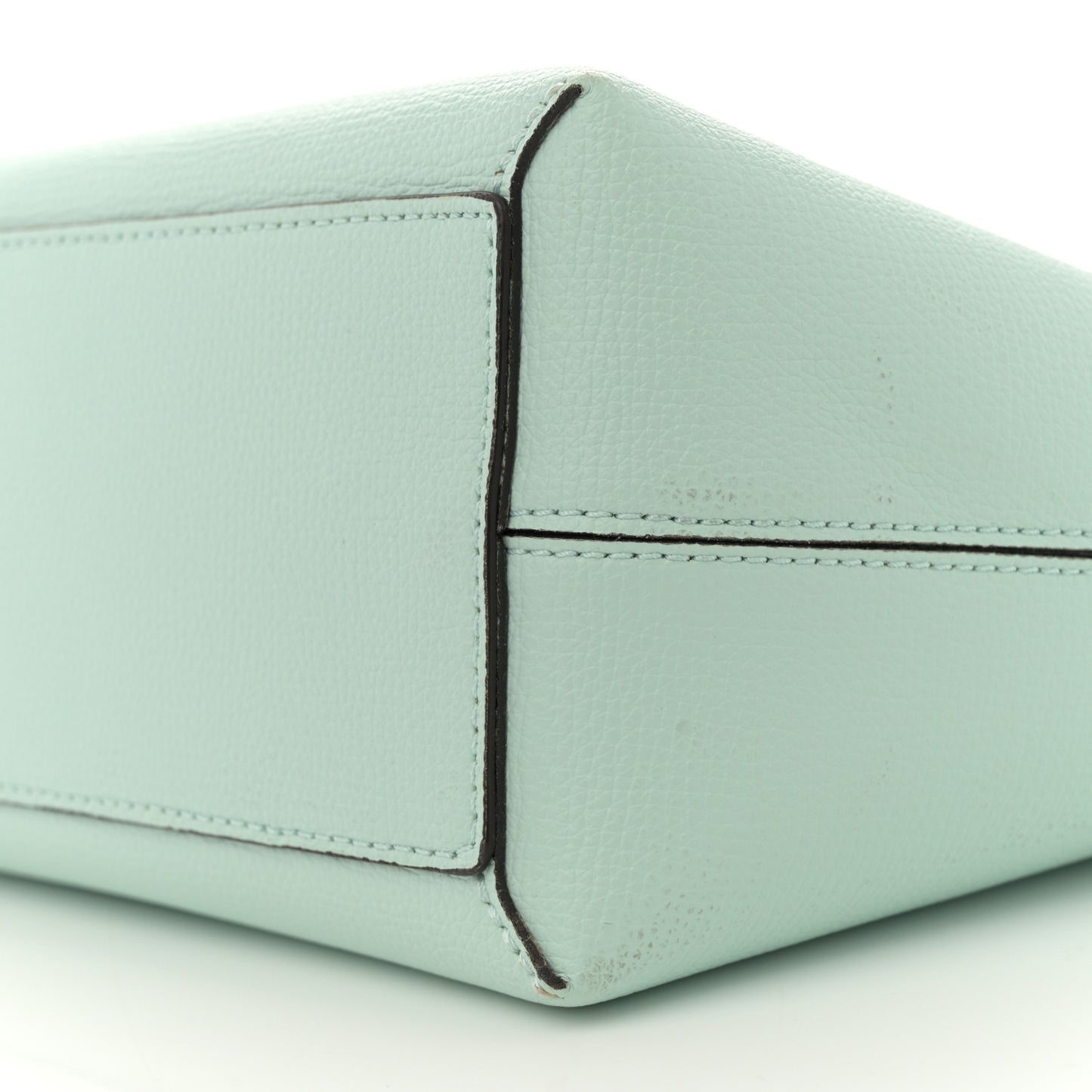 Calfskin Haymarket Check Small Reversible Tote Pale Opal