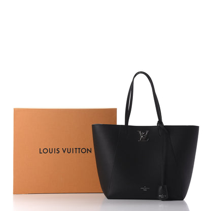 Louis Vuitton Calfskin Lockme Cabas Black 10 of 10