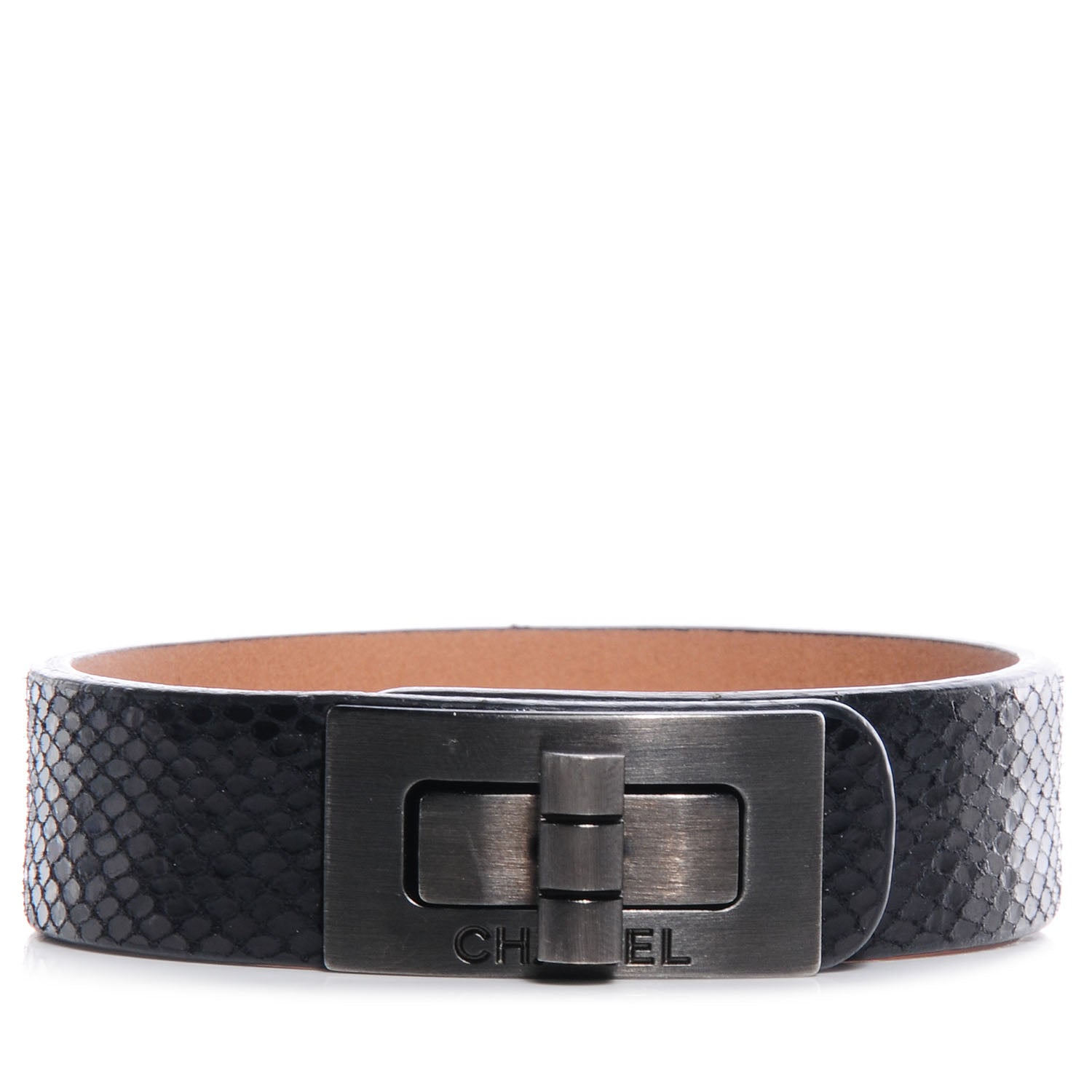 Chanel Lizard Reissue Mademoiselle Bracelet 1 of 6