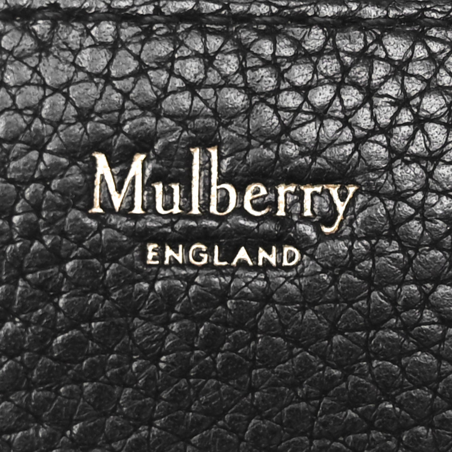 Small Classic Grain Zip Around Purse Black