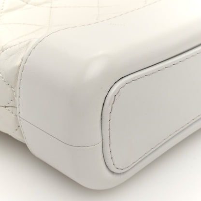 Chanel Aged Calfskin Quilted Small Gabrielle Hobo White 8 of 9