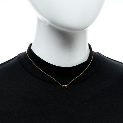 Tiffany 18K Yellow Gold 9mm Elsa Peretti Bean Pendant Necklace 2 of 5