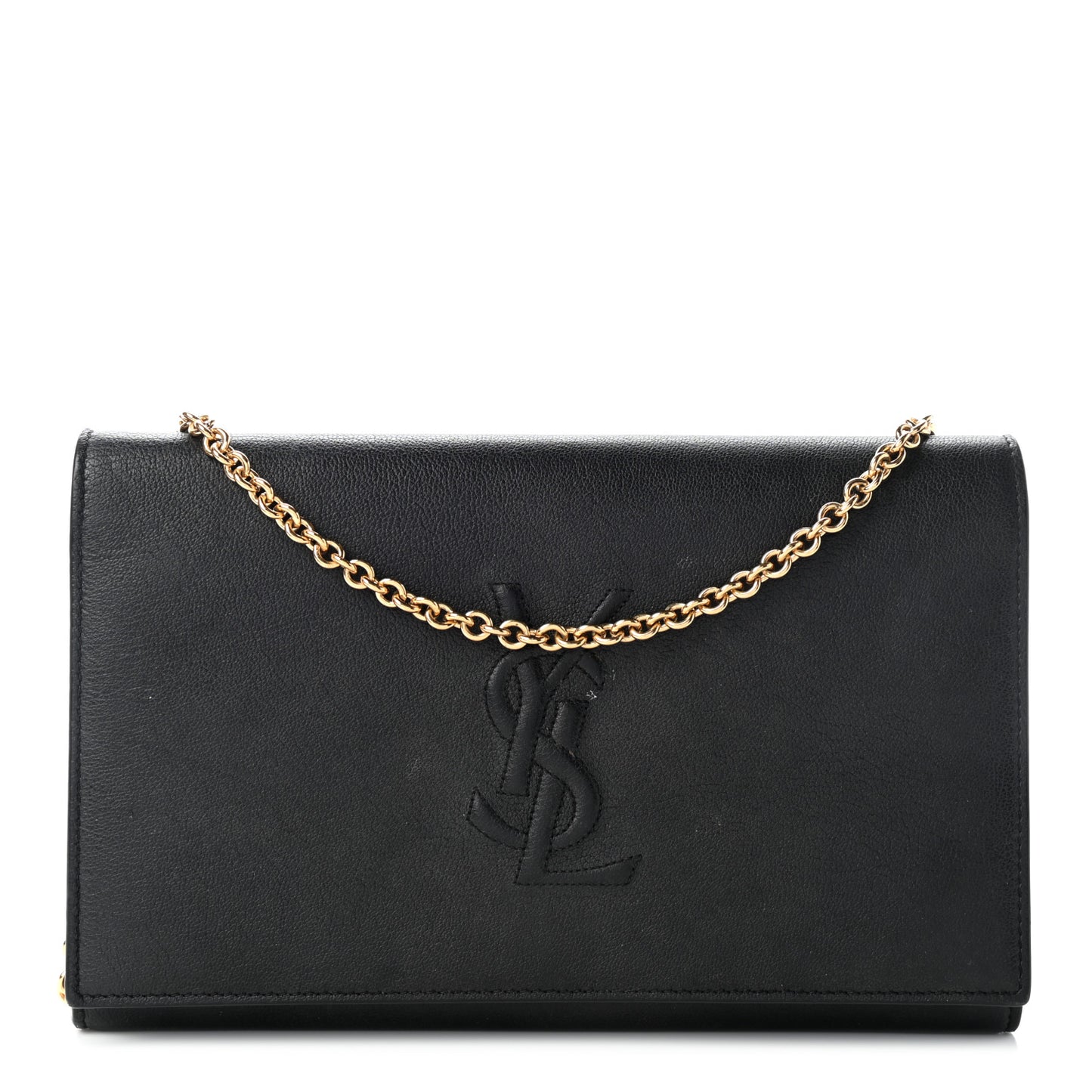 Calfskin Monogram Belle de Jour Chain Clutch Black