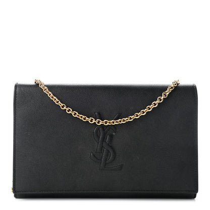 Saint Laurent Calfskin Monogram Belle de Jour Chain Clutch Black 1 of 19