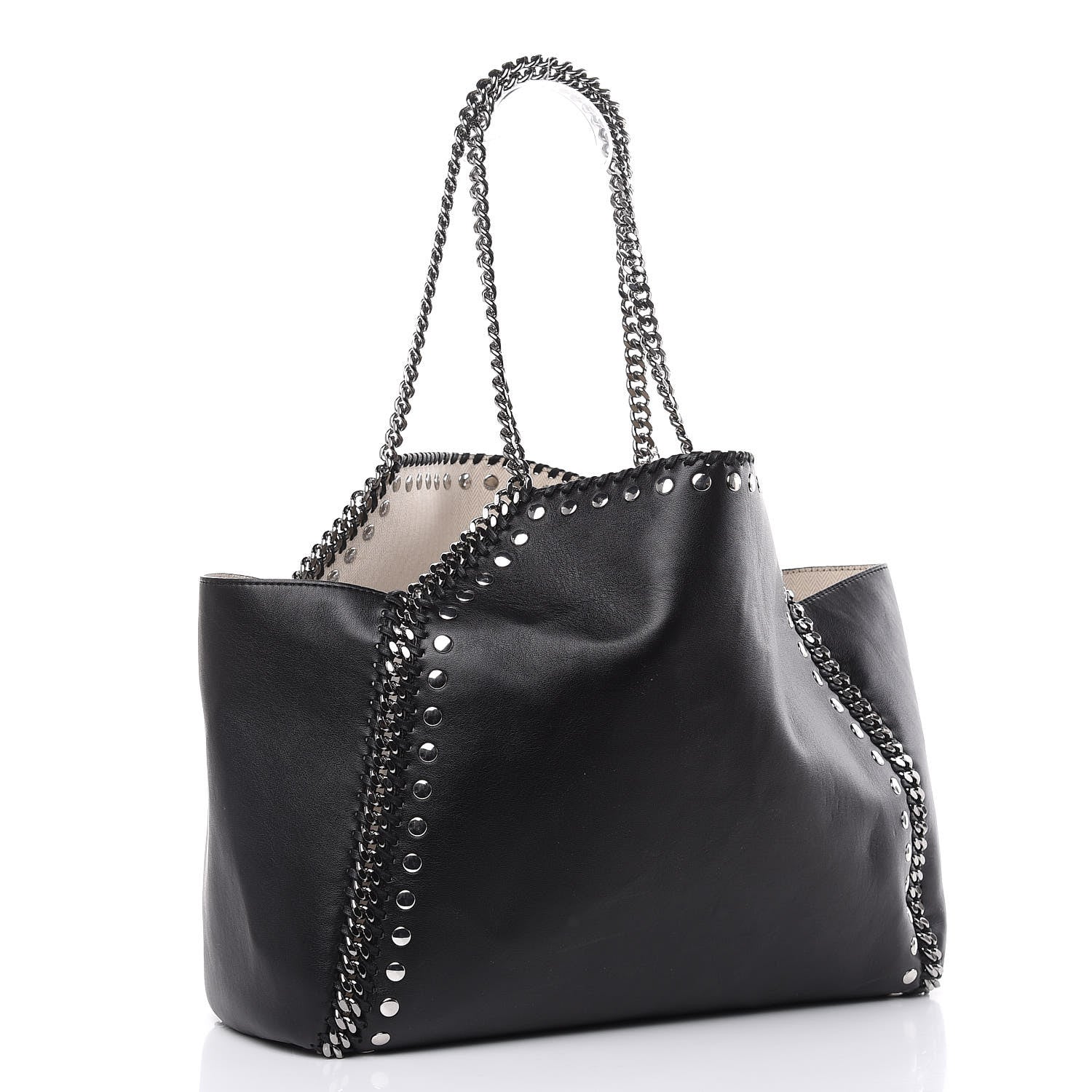 Stella McCartney Alter Nappa Studded Dual Falabella Tote Black 3 of 11
