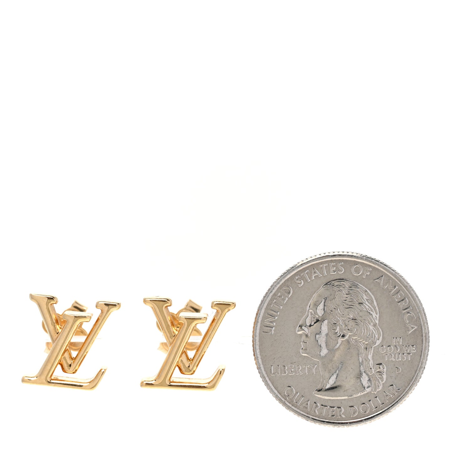 Metal LV Iconic Earrings Gold