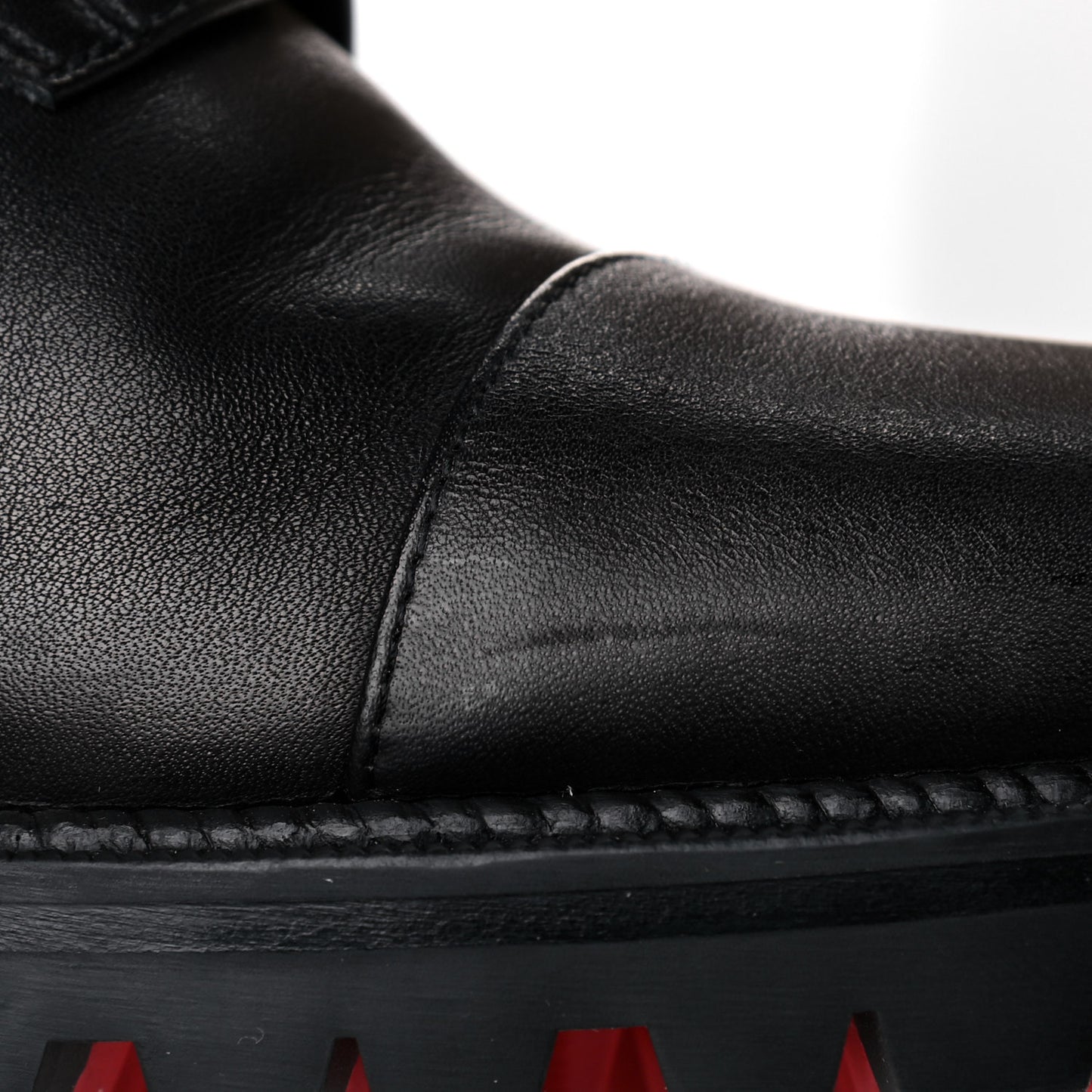 Calfskin Winter Spikes 70 Combat Boots 39.5 Black