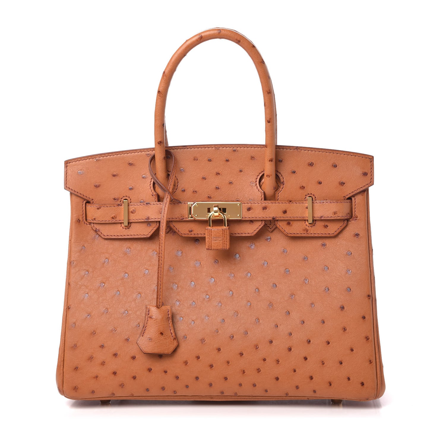 Ostrich Birkin 30 Cognac