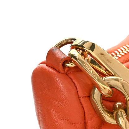 Prada Nappa Triangle Quilted Patchwork System Bag Arancio 9 of 10
