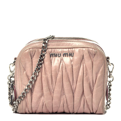 Miu Miu Nappa Matelasse Lux Camera Bag Mughetto 1 of 9
