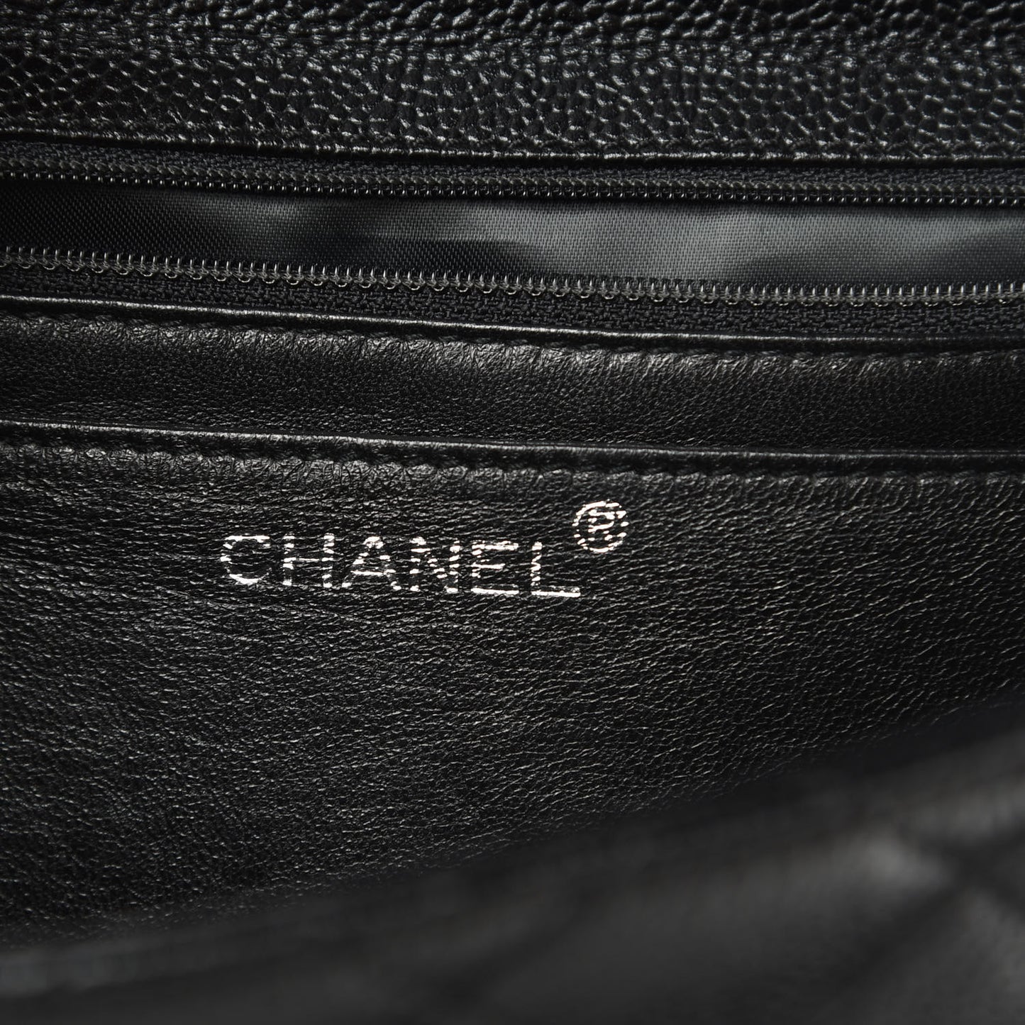 Caviar Quilted Jumbo Kelly Flap Black