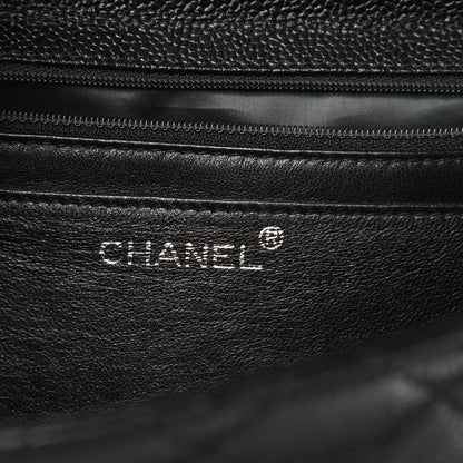Chanel Caviar Quilted Jumbo Kelly Flap Black 6 of 12