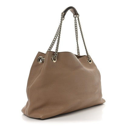 Gucci Pebbled Calfskin Medium Soho Chain Shoulder Bag Camelia 3 of 9
