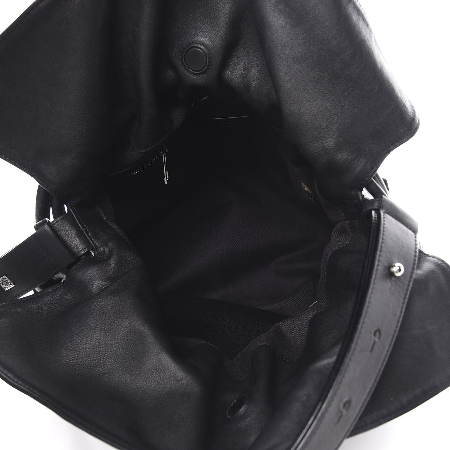 Calfskin Flamenco Knot Bag Black