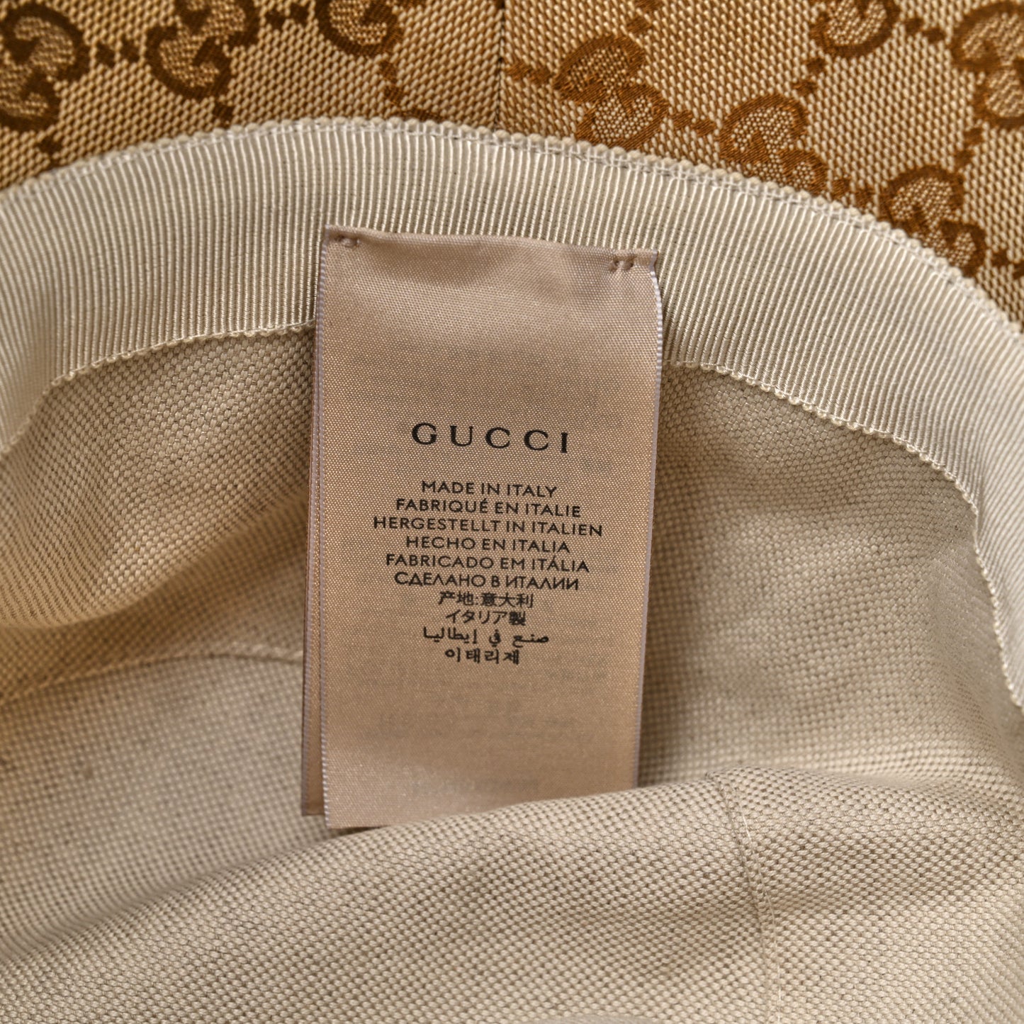 Monogram Wide Brim Hat L Beige