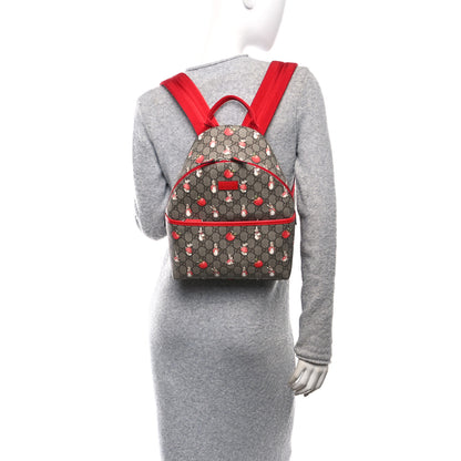 Gucci X PETER RABBIT GG Supreme Monogram Rabbit Print Childerns Backpack Red 3 of 11