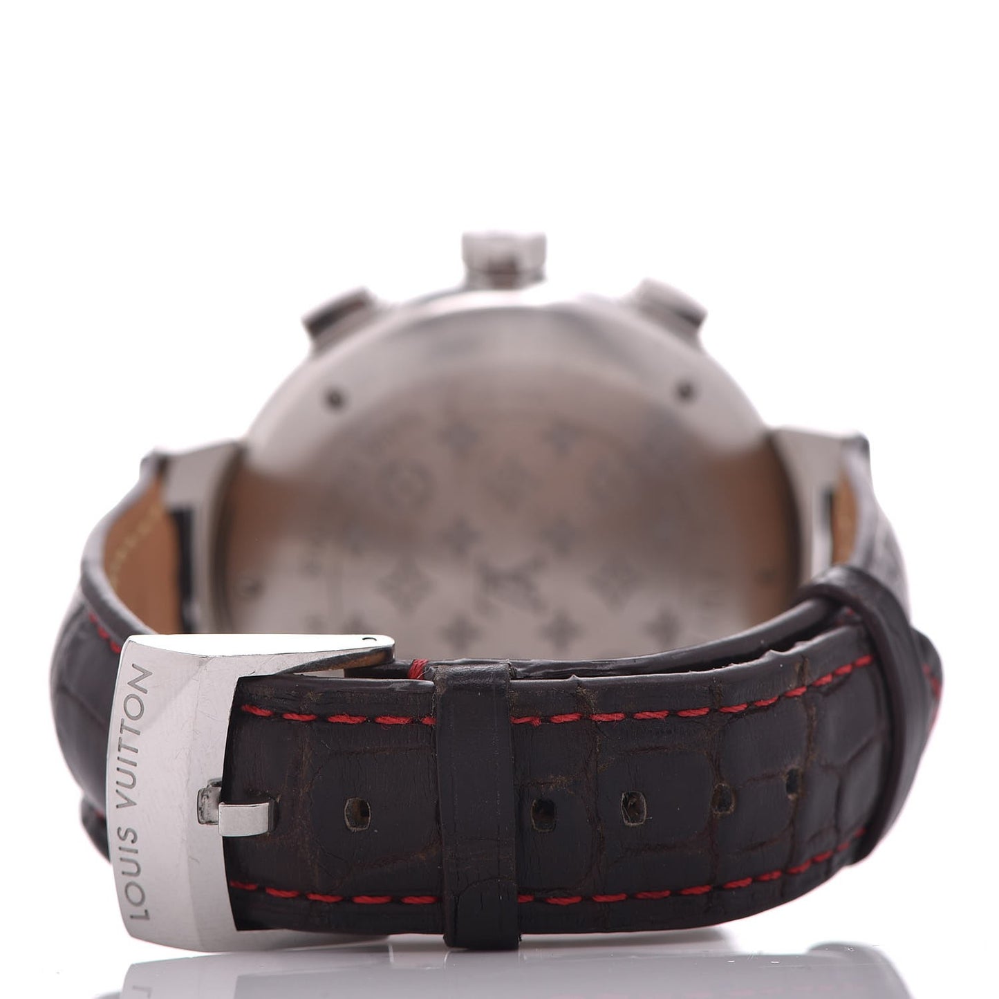 Stainless Steel Alligator 44mm Tambour Essential Voyagez Automatic Watch Brown