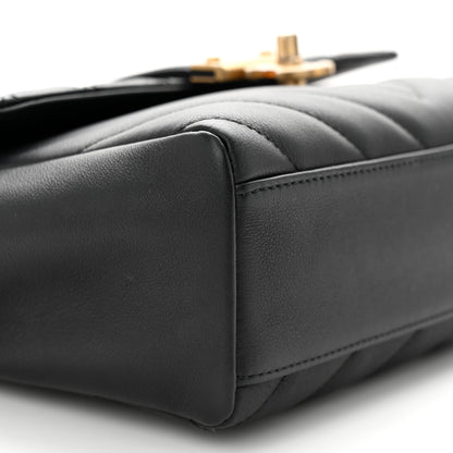 Chanel Calfskin Quilted Chevron In The City Bag Black 9 of 11