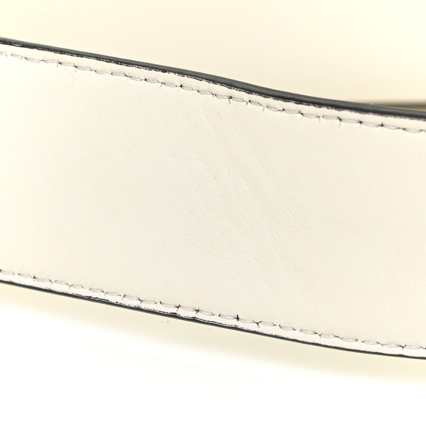 Vitello Century Velvet F is Fendi FF Embroidered Kan I Shoulder Bag White Black