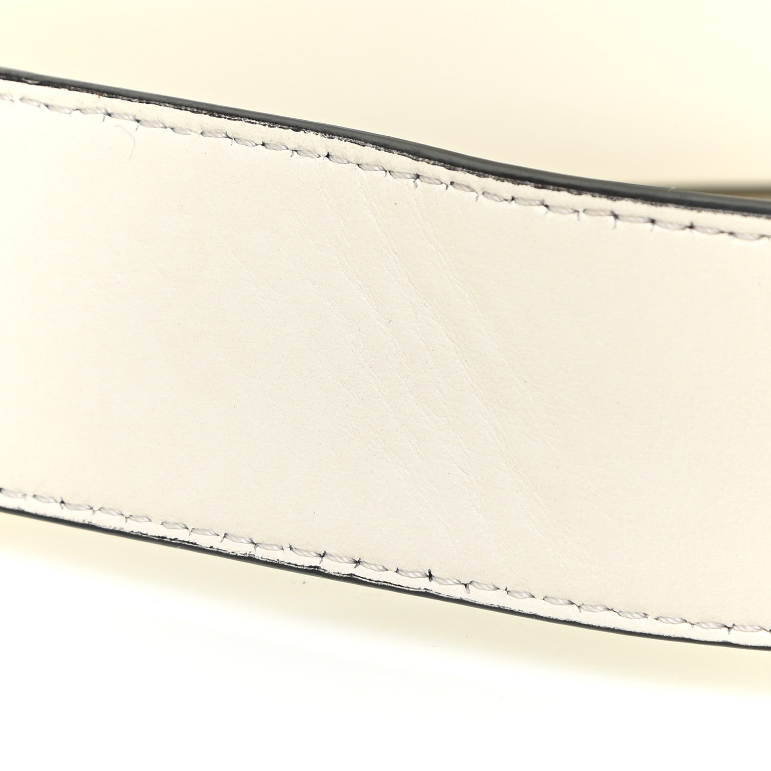 Fendi Vitello Century Velvet F is Fendi FF Embroidered Kan I Shoulder Bag White Black 13 of 15