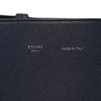 Celine Soft Grained Calfskin Small Belt Cabas Phantom Navy 6 of 10