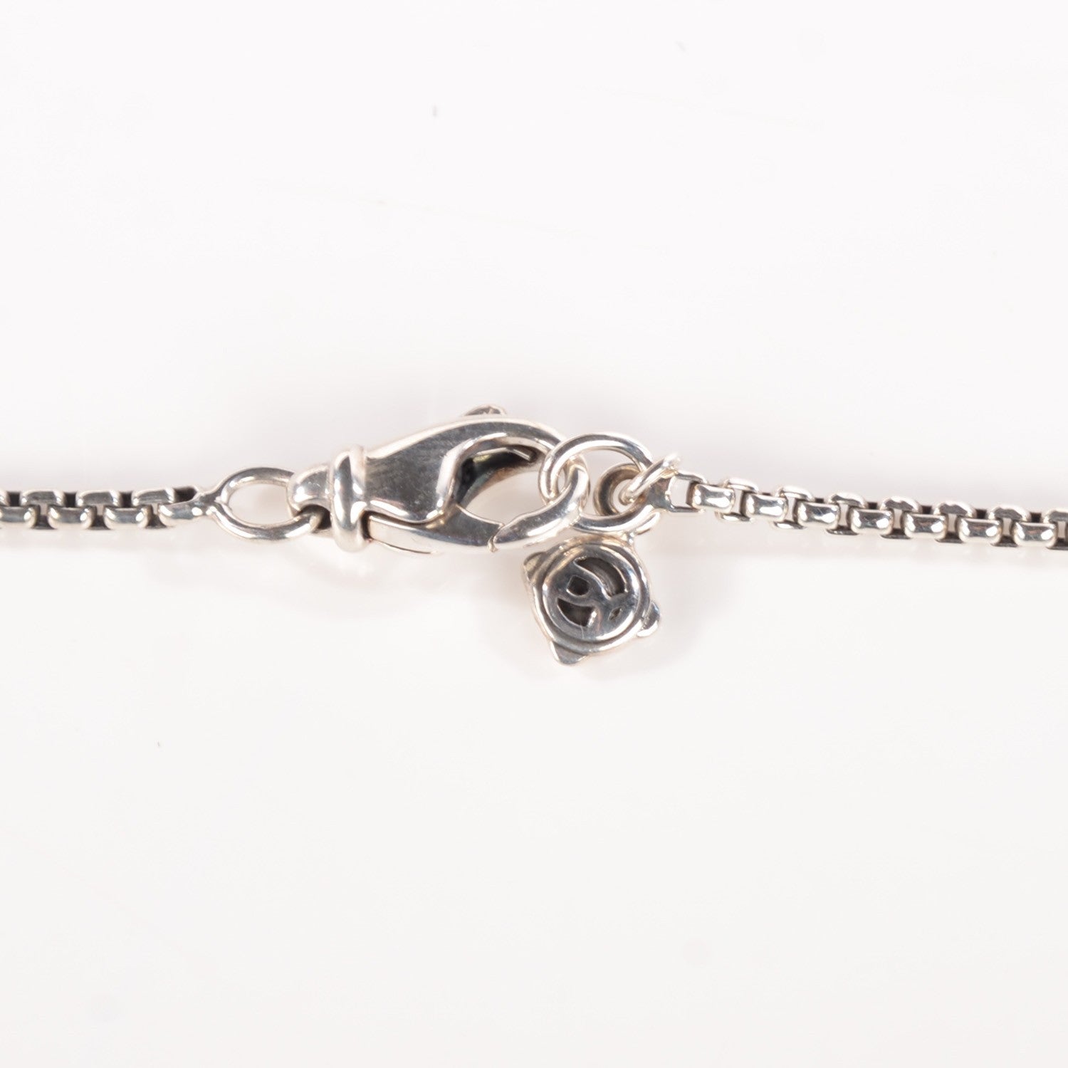 David Yurman Sterling Silver Diamond Blue Topaz 7mm Petite Albion Pendant Necklace 4 of 6
