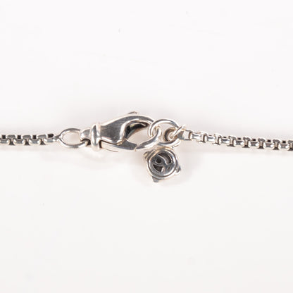 David Yurman Sterling Silver Diamond Blue Topaz 7mm Petite Albion Pendant Necklace 4 of 6