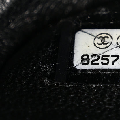 Chanel Canvas Coco Icons Medium Double Flap Black White 7 of 10