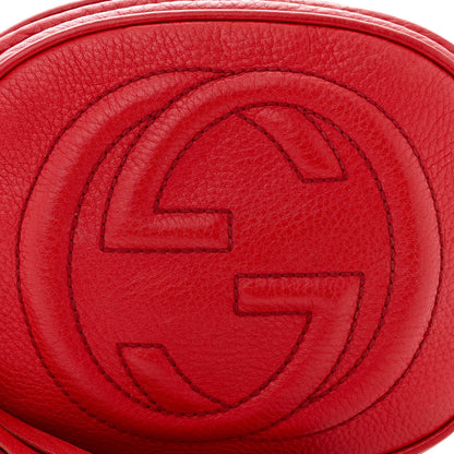Gucci Pebbled Calfskin Mini Soho Chain Bag Tabasco Red 8 of 13