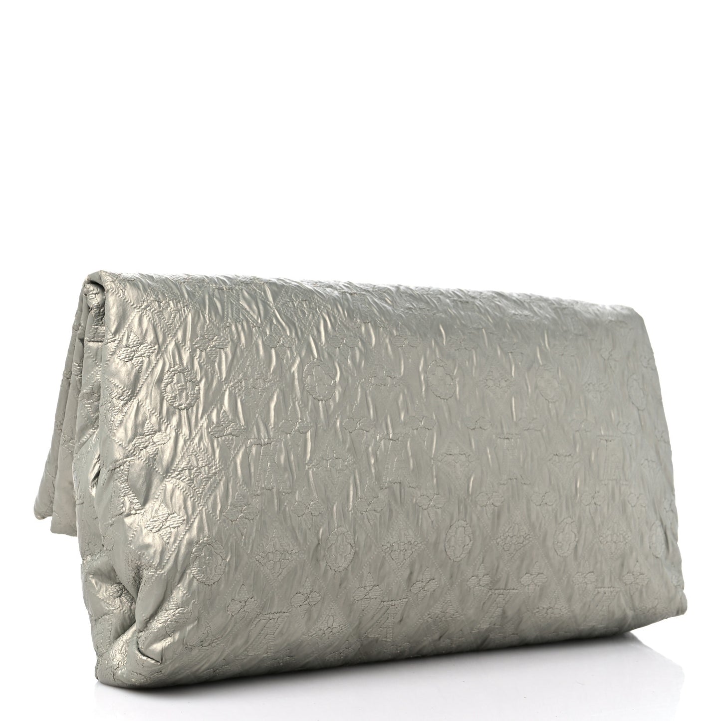 Jacquard Quilted Monogram Limelight Clutch GM Perle