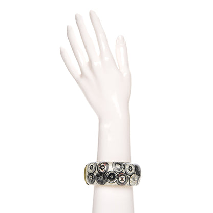 Chanel Enamel Crystal CC Bangle Black White 2 of 7