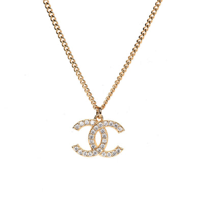 Chanel Crystal CC Necklace Gold 3 of 4