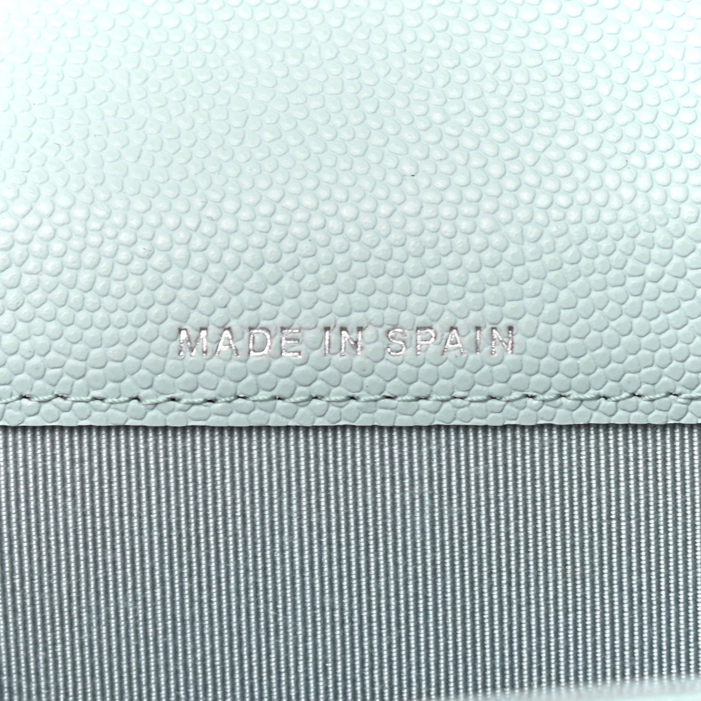 Caviar Quilted Flap Card Holder Wallet Light Blue