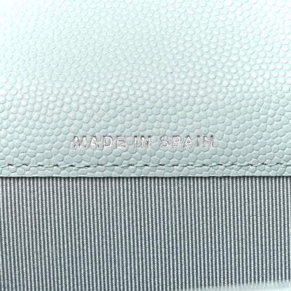 Chanel Caviar Quilted Flap Card Holder Wallet Light Blue 5 of 8