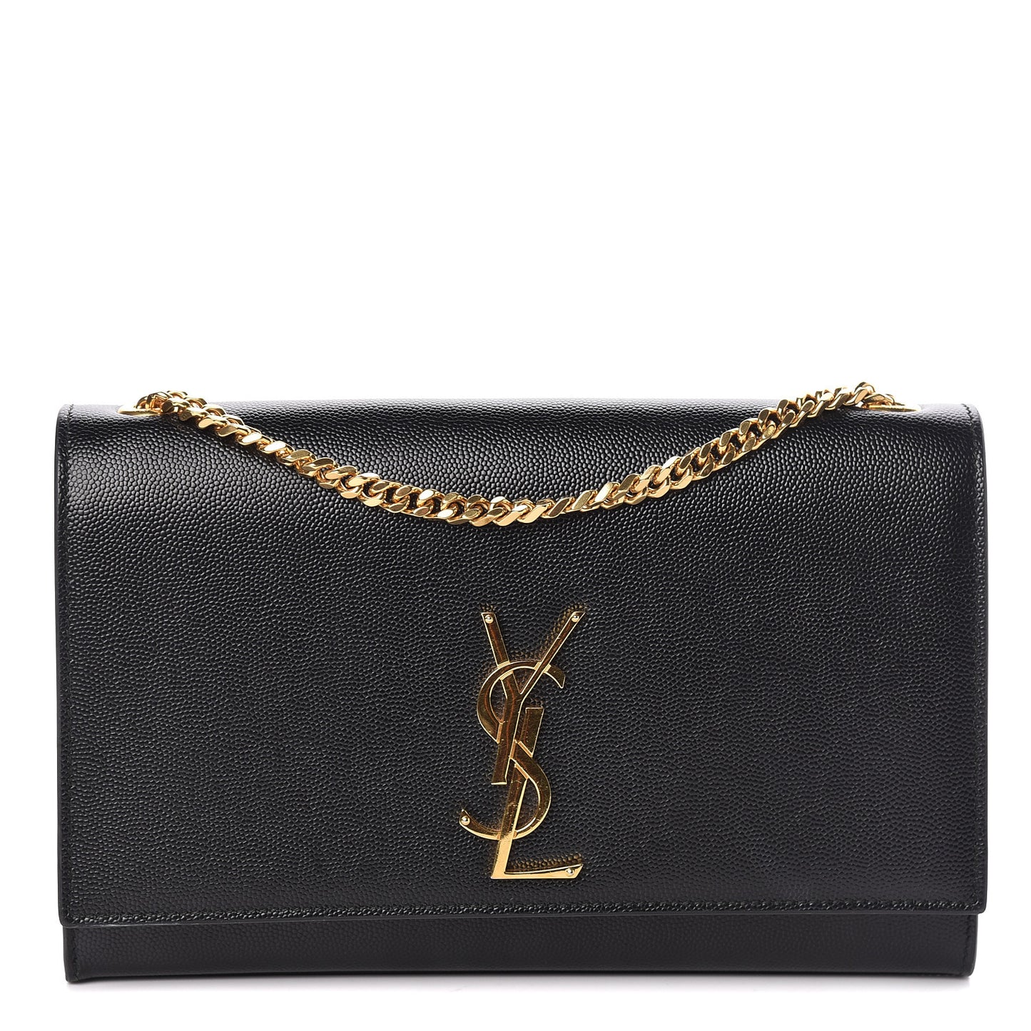 Grain De Poudre Medium Classic Monogram Kate Satchel Black