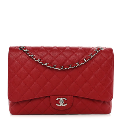 Chanel Caviar Quilted Maxi Single Flap Red 1 of 11