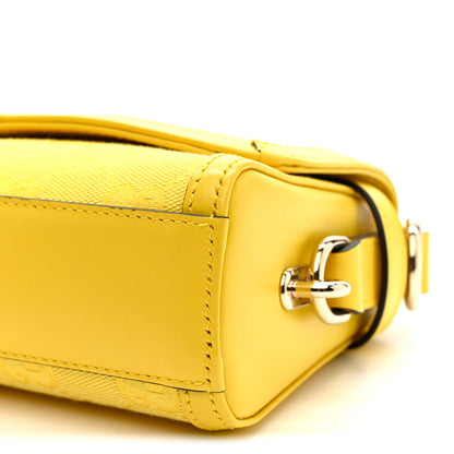 Gucci GG Monogram Textured Dollar Calfskin Small Luce Shoulder Bag Yellow 20 of 21