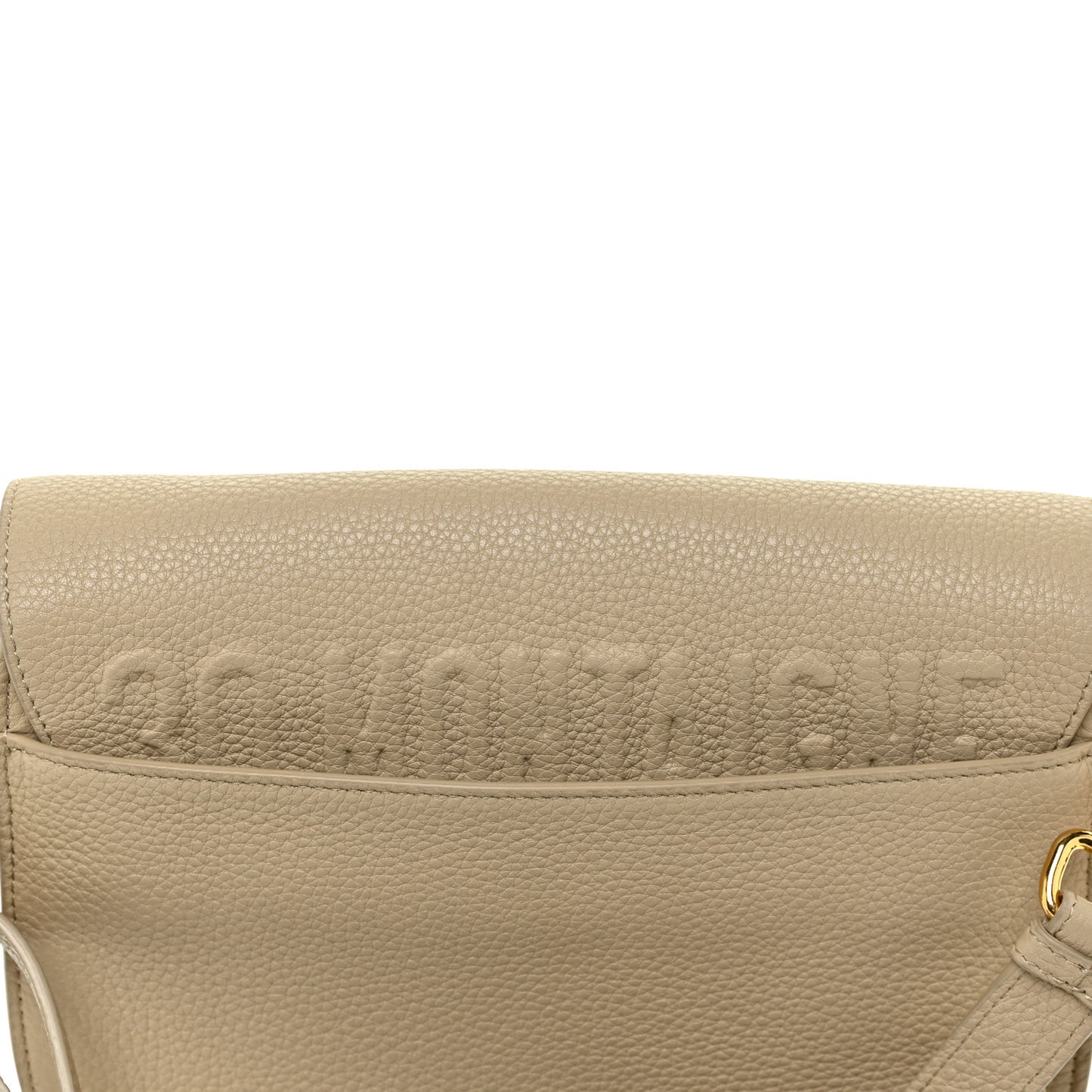 Grained Calfskin Medium Bobby Flap Beige