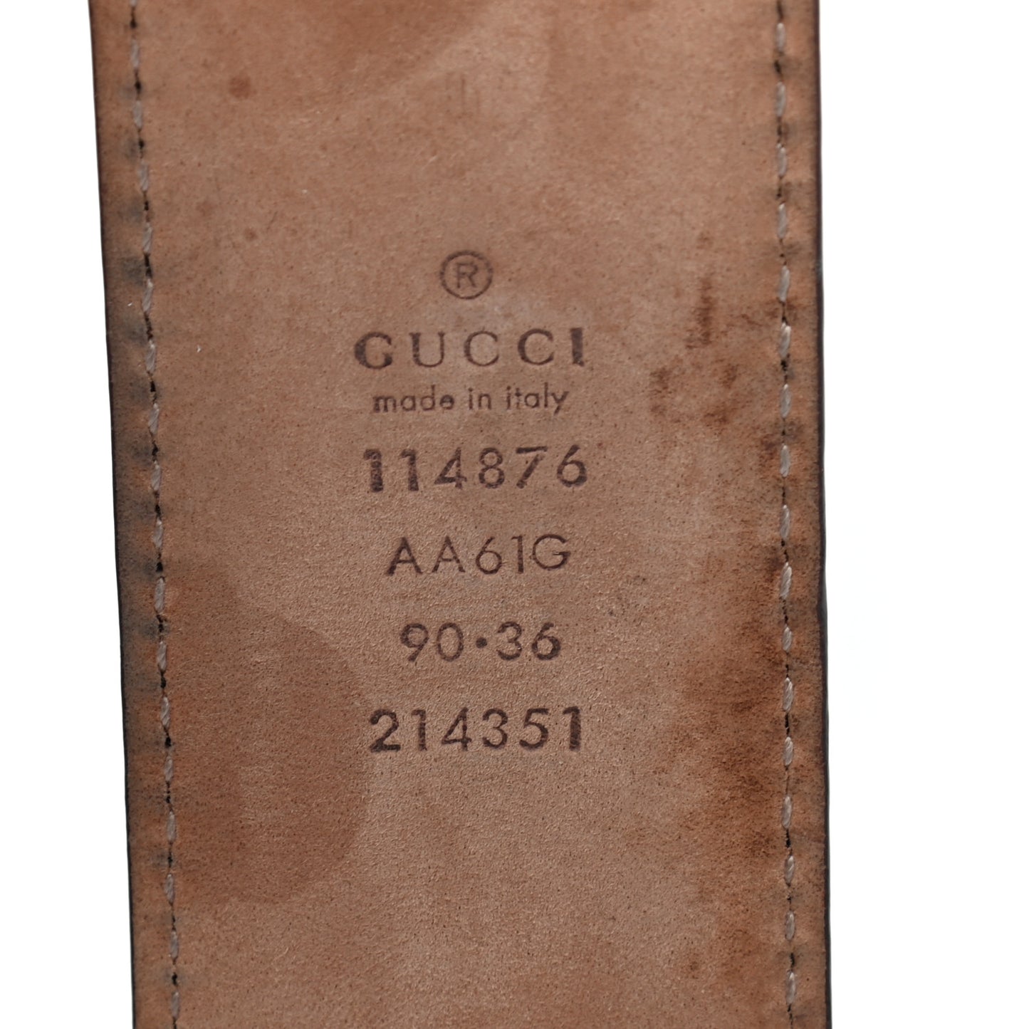 Guccissima Signature Interlocking G 40mm Belt 90 36 Chocolate