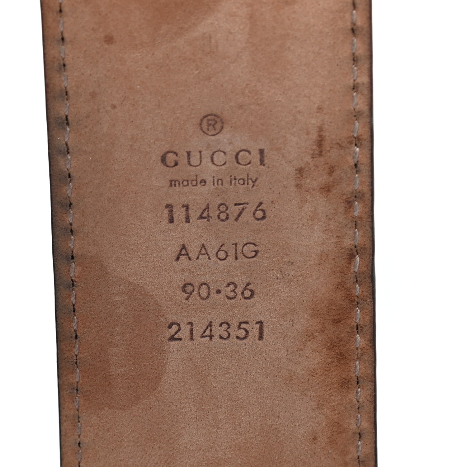 Gucci Guccissima Signature Interlocking G 40mm Belt 90 36 Chocolate 5 of 6