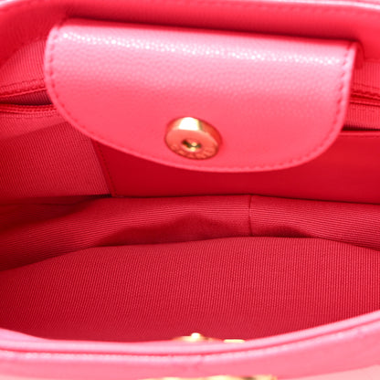 Chanel Caviar Quilted Triple Chain Shoulder Bag Pink 5 of 10